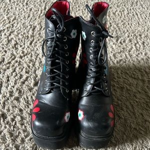 Lamoda floral ankle boots